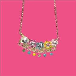 JUEGO COLLAR BELLO ARCOIRIS + ARETES